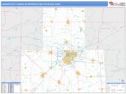 Lansing-East Lansing <br /> Wall Map <br /> Basic Style 2025 Map