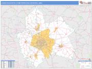 Lexington-Fayette <br /> Wall Map <br /> Basic Style 2024 Map