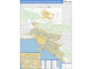 Los Angeles-Long Beach-Anaheim <br /> Wall Map <br /> Basic Style 2025 Map