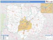 Louisville-Jefferson County <br /> Wall Map <br /> Basic Style 2025 Map