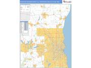 Milwaukee-Waukesha-West Allis <br /> Wall Map <br /> Basic Style 2025 Map