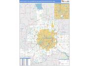 Minneapolis-St. Paul-Bloomington <br /> Wall Map <br /> Basic Style 2025 Map
