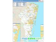 Monmouth-Ocean <br /> Wall Map <br /> Basic Style 2025 Map