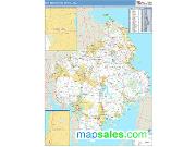 New Bedford <br /> Wall Map <br /> Basic Style 2025 Map