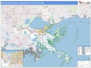 New Orleans-Metairie <br /> Wall Map <br /> Basic Style 2025 Map