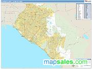 Orange County <br /> Wall Map <br /> Basic Style 2025 Map