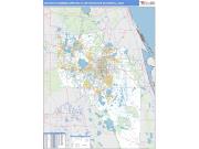 Orlando-Kissimmee-Sanford <br /> Wall Map <br /> Basic Style 2025 Map