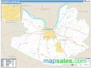 Owensboro <br /> Wall Map <br /> Basic Style 2025 Map
