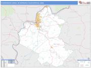 Parkersburg-Vienna <br /> Wall Map <br /> Basic Style 2025 Map