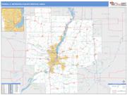 Peoria <br /> Wall Map <br /> Basic Style 2024 Map