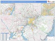 Philadelphia-Camden-Wilmington <br /> Wall Map <br /> Basic Style 2025 Map