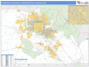 Phoenix-Mesa-Scottsdale <br /> Wall Map <br /> Basic Style 2025 Map