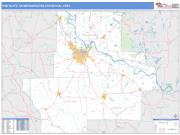Pine Bluff <br /> Wall Map <br /> Basic Style 2025 Map