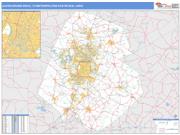 Austin-Round Rock <br /> Wall Map <br /> Basic Style 2024 Map