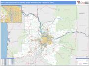 Portland-Vancouver-Hillsboro <br /> Wall Map <br /> Basic Style 2025 Map