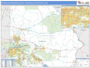 Riverside-San Bernardino-Ontario <br /> Wall Map <br /> Basic Style 2025 Map