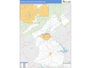 Roanoke <br /> Wall Map <br /> Basic Style 2025 Map