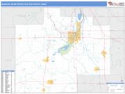 Saginaw <br /> Wall Map <br /> Basic Style 2024 Map