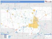St. Cloud <br /> Wall Map <br /> Basic Style 2025 Map