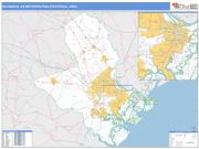 Savannah <br /> Wall Map <br /> Basic Style 2024 Map