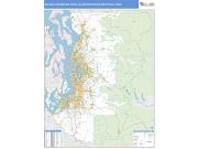 Seattle-Tacoma-Bellevue <br /> Wall Map <br /> Basic Style 2025 Map