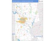 Shreveport-Bossier City <br /> Wall Map <br /> Basic Style 2025 Map