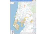 Tampa-St Petersburg-Clearwater <br /> Wall Map <br /> Basic Style 2025 Map