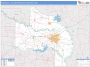 Texarkana <br /> Wall Map <br /> Basic Style 2025 Map