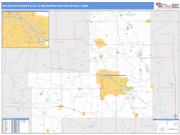 Waterloo-Cedar Falls <br /> Wall Map <br /> Basic Style 2025 Map