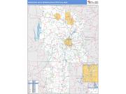 Worcester <br /> Wall Map <br /> Basic Style 2025 Map