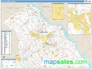 York-Hanover <br /> Wall Map <br /> Basic Style 2025 Map