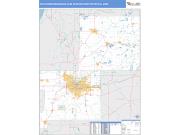South Bend-Mishawaka <br /> Wall Map <br /> Basic Style 2025 Map