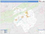 Blacksburg-Christiansburg-Radford <br /> Wall Map <br /> Basic Style 2025 Map