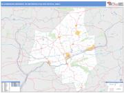 Bloomsburg-Berwick <br /> Wall Map <br /> Basic Style 2025 Map