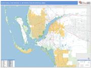 Cape Coral-Fort Myers <br /> Wall Map <br /> Basic Style 2024 Map