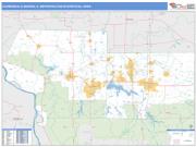 Carbondale-Marion <br /> Wall Map <br /> Basic Style 2024 Map