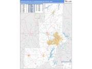 Durham-Chapel Hill <br /> Wall Map <br /> Basic Style 2025 Map