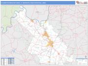 Elizabethtown-Fort Knox <br /> Wall Map <br /> Basic Style 2024 Map