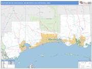 Gulfport-Biloxi-Pascagoula <br /> Wall Map <br /> Basic Style 2025 Map