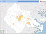 Hinesville <br /> Wall Map <br /> Basic Style 2025 Map