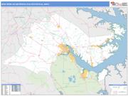 New Bern <br /> Wall Map <br /> Basic Style 2025 Map