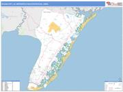 Ocean City <br /> Wall Map <br /> Basic Style 2025 Map