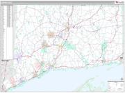 Connecticut <br /> Wall Map <br /> Premium Style 2025 Map