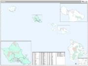 Hawaii <br /> Wall Map <br /> Premium Style 2025 Map