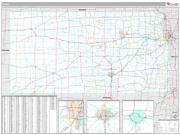 Kansas <br /> Wall Map <br /> Premium Style 2025 Map