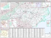 North Carolina <br /> Wall Map <br /> Premium Style 2025 Map