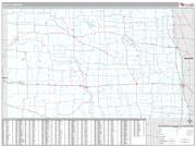 North Dakota <br /> Wall Map <br /> Premium Style 2025 Map
