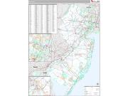 New Jersey <br /> Wall Map <br /> Premium Style 2025 Map