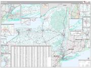 New York <br /> Wall Map <br /> Premium Style 2025 Map