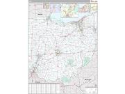 Ohio <br /> Wall Map <br /> Premium Style 2025 Map